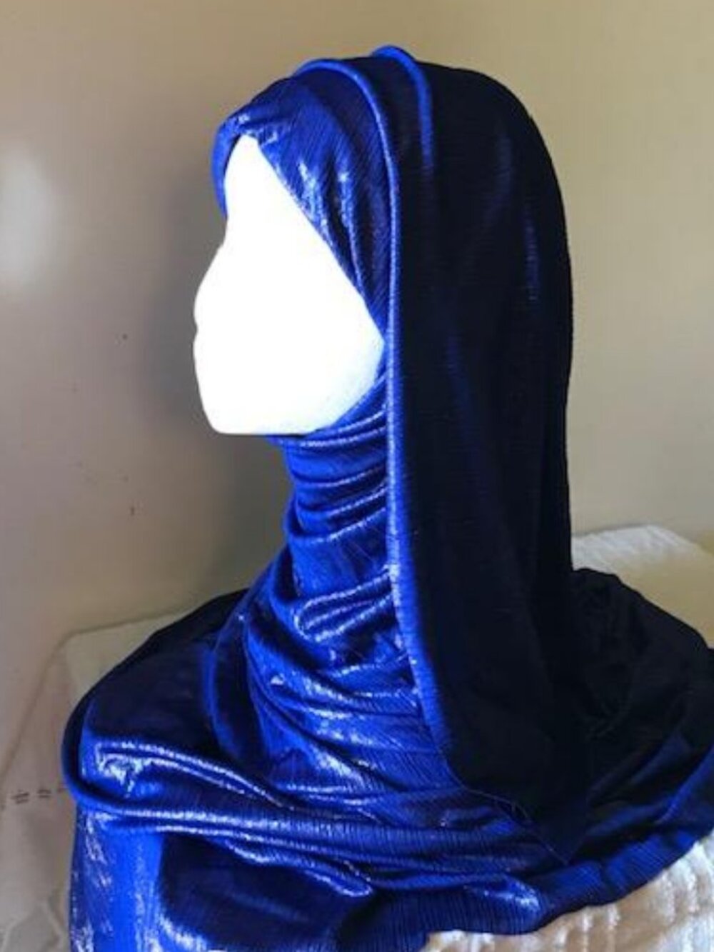 Blue Jersey Shimmer Fashion Scarf Hijab Shayla